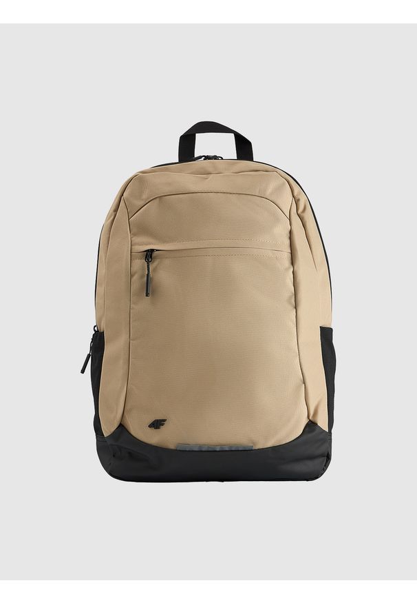 4f - 4F Plecak miejski (20 L) z zapinaną kieszenią na laptop - beżowy Uniwersalny. Kolor: beżowy. Materiał: syntetyk, tkanina, materiał. Wzór: gładki. Styl: casual, elegancki