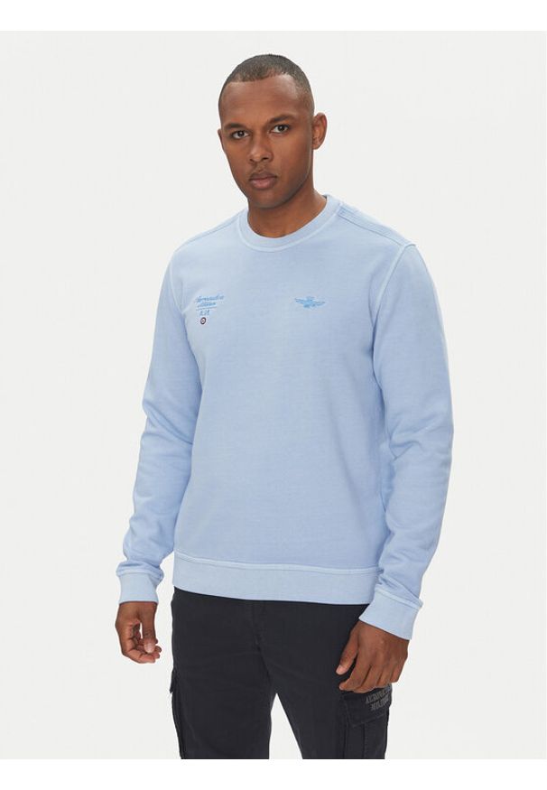 Aeronautica Militare Bluza 251FE1991F583 Błękitny Regular Fit. Kolor: niebieski. Materiał: bawełna