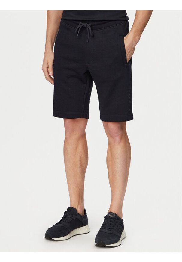 Bugatti Szorty sportowe 8255-15070E Granatowy Regular Fit. Kolor: niebieski. Materiał: bawełna. Styl: sportowy