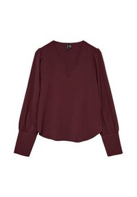 Vero Moda Bluzka Esme 10338288 Bordowy Regular Fit. Kolor: czerwony. Materiał: syntetyk #2