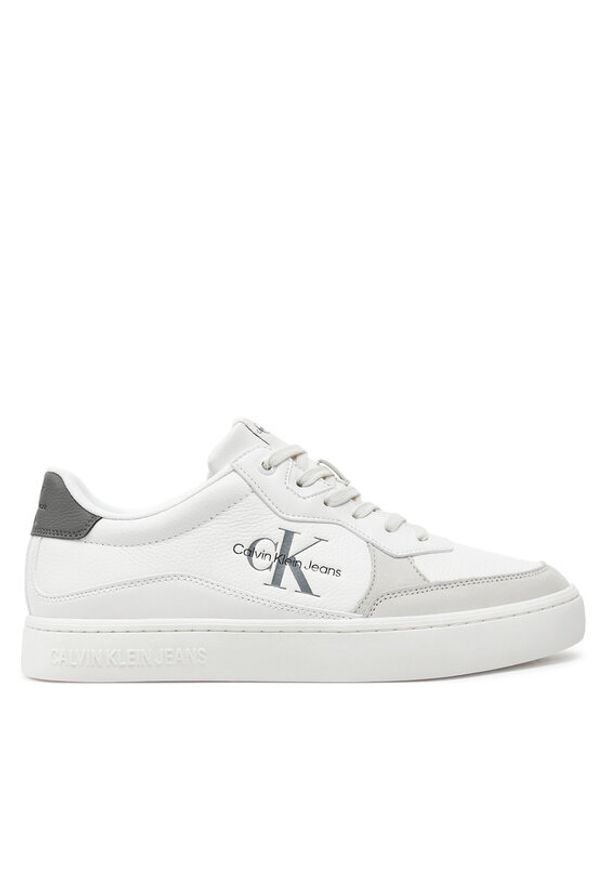 Calvin Klein Jeans Sneakersy Classic Cupsole Low Lth Ml YM0YM00885 Biały. Kolor: biały. Materiał: skóra