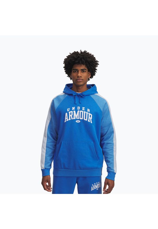 Bluza Under Armour Rival Fleece Colorblock Hoodie. Kolor: niebieski. Sport: fitness