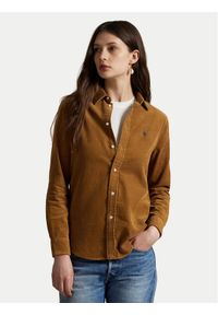 Polo Ralph Lauren Koszula 211A93203004 Brązowy jasny Regular Fit. Typ kołnierza: polo. Kolor: brązowy. Materiał: bawełna #1