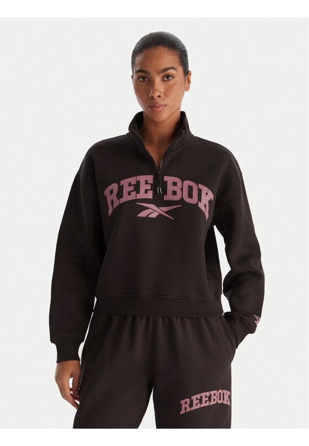 Reebok Bluza Tatty RK25167CCW Brązowy Regular Fit. Kolor: brązowy. Materiał: bawełna