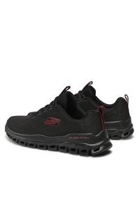 skechers - Skechers Sneakersy Fasten Up 232136/BBK Czarny. Kolor: czarny. Materiał: materiał