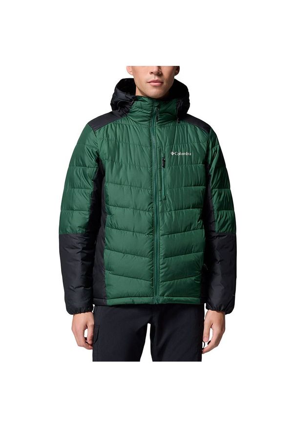 columbia - Kurtka męska Columbia Labyrinth Loop II Insulated Hooded 2085294375 - zielona. Typ kołnierza: kaptur. Kolor: zielony. Materiał: włókno, poliester, syntetyk, puch. Technologia: Omni-Heat (Columbia). Wzór: aplikacja. Sezon: zima