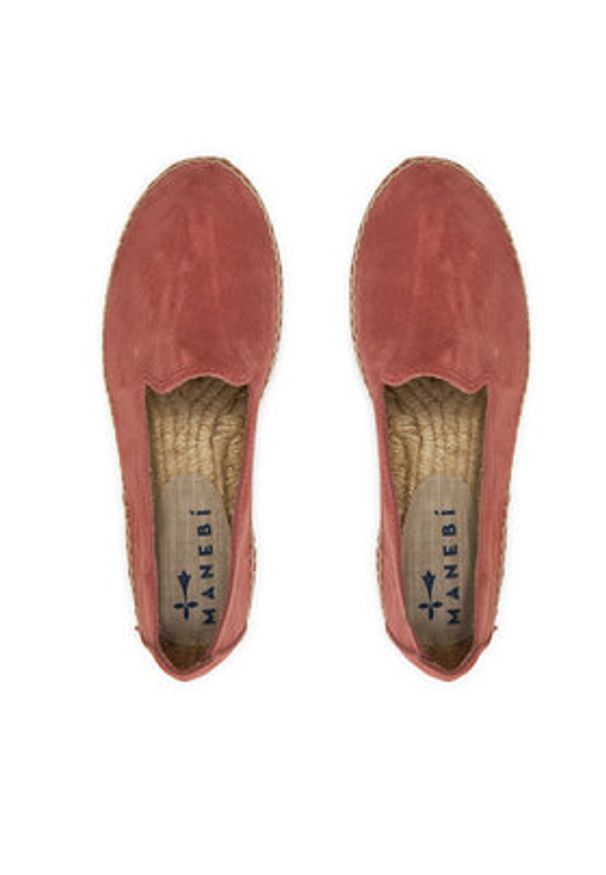 Manebi Espadryle Hamptons Double Sole Espadrilles R 7.0 D0 Różowy. Kolor: różowy. Materiał: zamsz, skóra