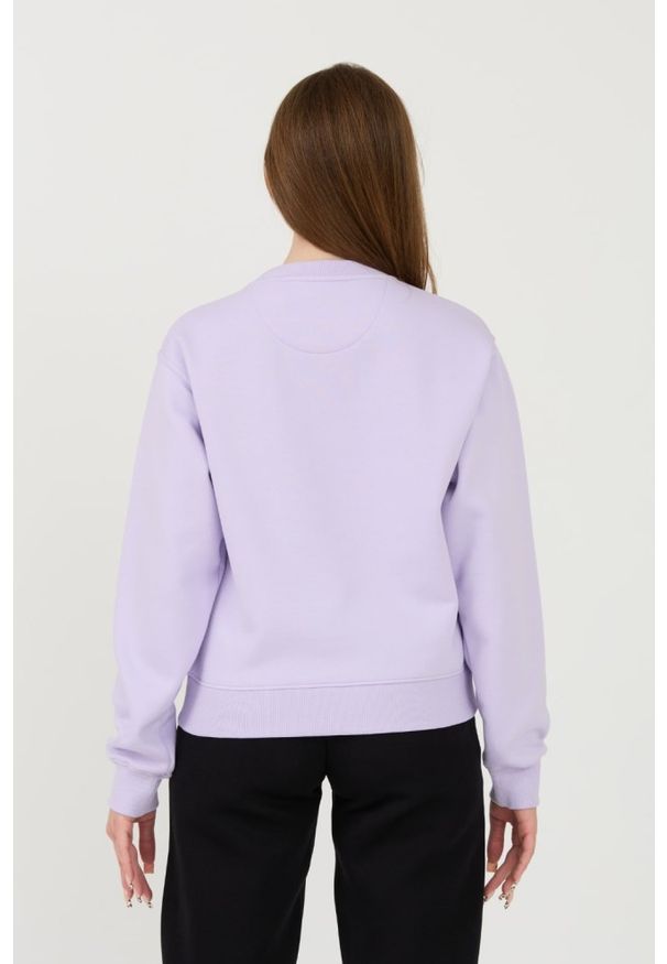 Guess - GUESS Lawendowa damska bluza Icon, Rozmiar L. Kolor: fioletowy