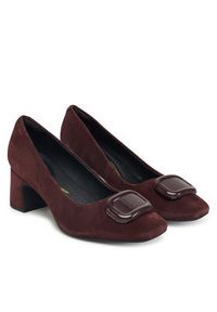 Clarks Czółenka Fernie Trim 26183038 Bordowy. Kolor: czerwony. Materiał: skóra, zamsz