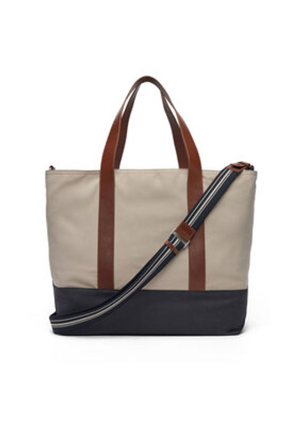 TOMMY HILFIGER - Tommy Hilfiger Torba Th Casual Tote AM0AM13368 Beżowy. Kolor: beżowy. Materiał: materiał