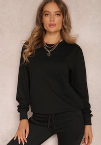 Renee - Czarna Bluza Sofaris. Kolor: czarny. Materiał: bawełna, tkanina. Długość rękawa: długi rękaw. Długość: długie. Wzór: jednolity. Styl: klasyczny
