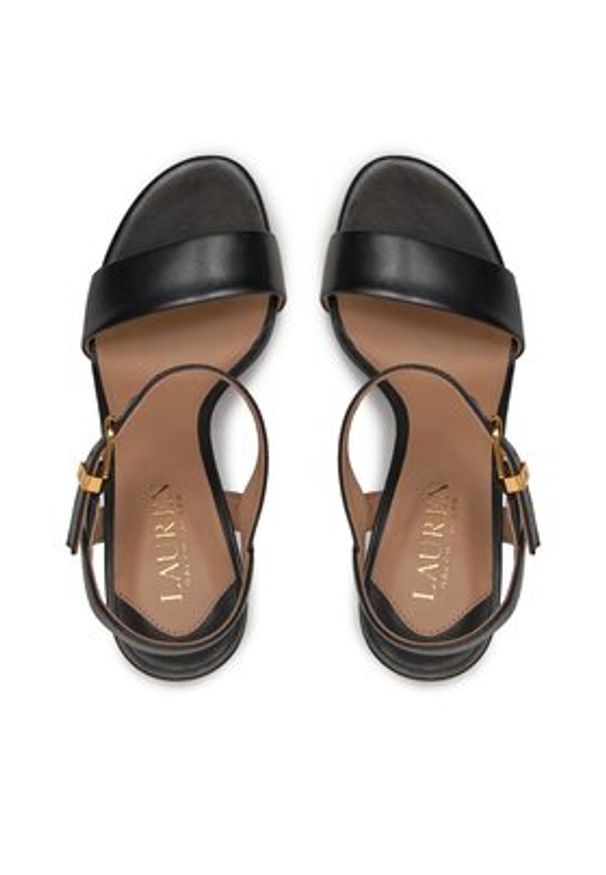 Lauren Ralph Lauren - LAUREN RALPH LAUREN Sandały 802940588001 Czarny. Kolor: czarny. Materiał: skóra