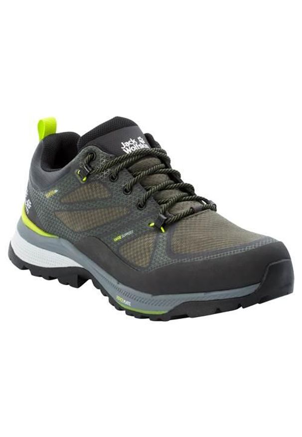 Buty trekkingowe męskie Jack Wolfskin Force Striker Texapore Low. Kolor: zielony, wielokolorowy. Materiał: syntetyk, materiał. Szerokość cholewki: normalna