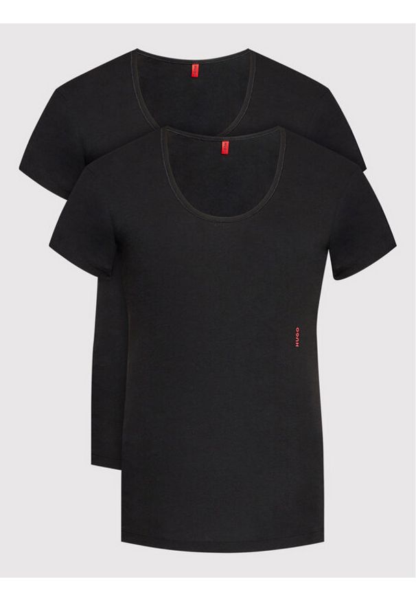 Hugo Komplet 2 t-shirtów Twin 50469660 Czarny Regular Fit. Kolor: czarny. Materiał: bawełna