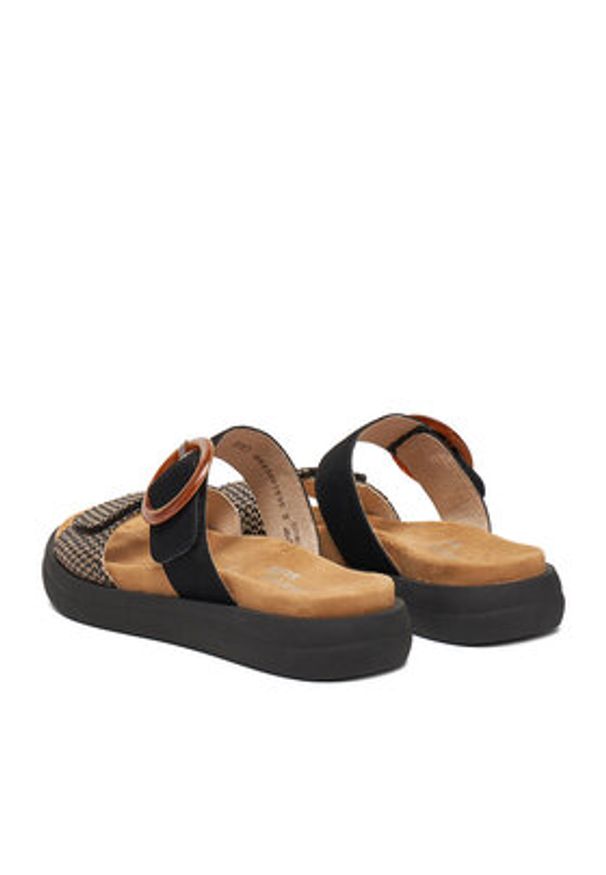 Remonte Klapki D2N51-03 Czarny. Kolor: czarny. Materiał: materiał