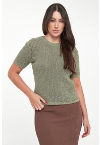 Armani Exchange - Sweter damski z krótkim rękawem ARMANI EXCHANGE. Długość rękawa: krótki rękaw. Długość: krótkie #1