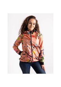 UNUO - Damska kurtka softshellowa bez ocieplenia elastyczna Basic, morelowy, Fantazie. Kolor: pomarańczowy. Materiał: softshell. Sezon: lato, jesień, wiosna