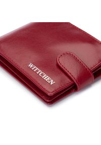 Wittchen - Damski portfel ze skóry na zatrzask. Kolor: czerwony. Materiał: skóra #6
