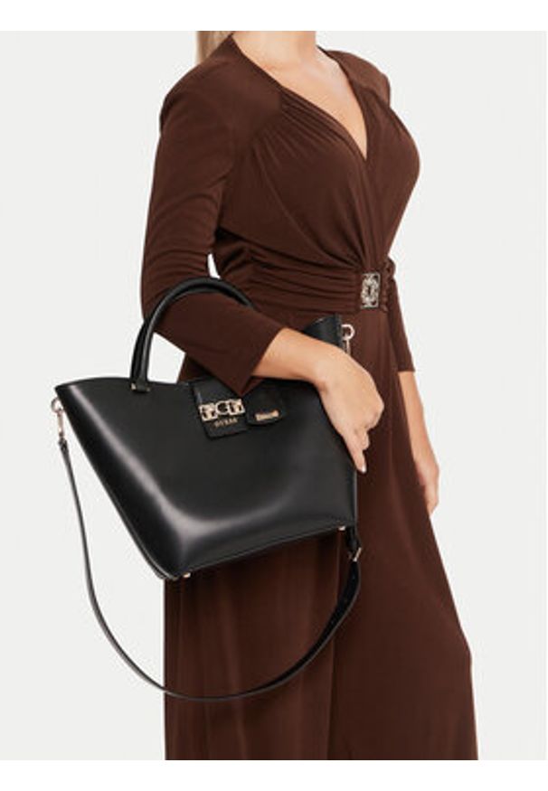 Guess Torebka HWVG98 91220 Czarny. Kolor: czarny. Materiał: skórzane