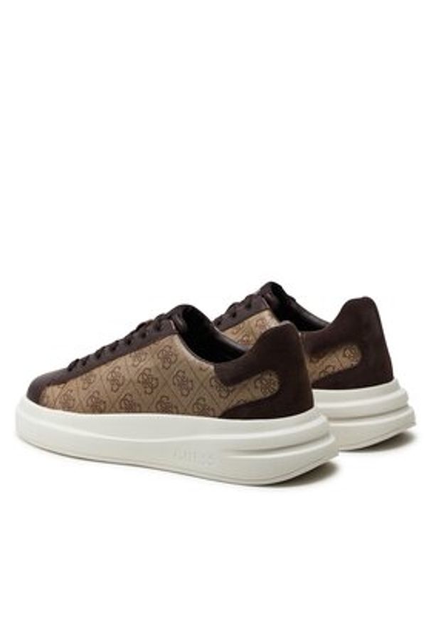 Guess Sneakersy Elba FMPVIB FAL12 Beżowy. Kolor: beżowy. Materiał: skóra