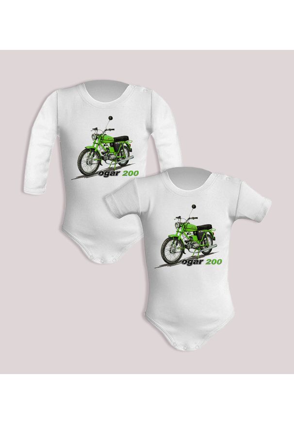 nikiniki - Ogar — body (Rozmiar: 12M; Długość rękawa: długi; Rodzaj nadruku: Romet Ogar 200). Materiał: bawełna. Wzór: nadruk