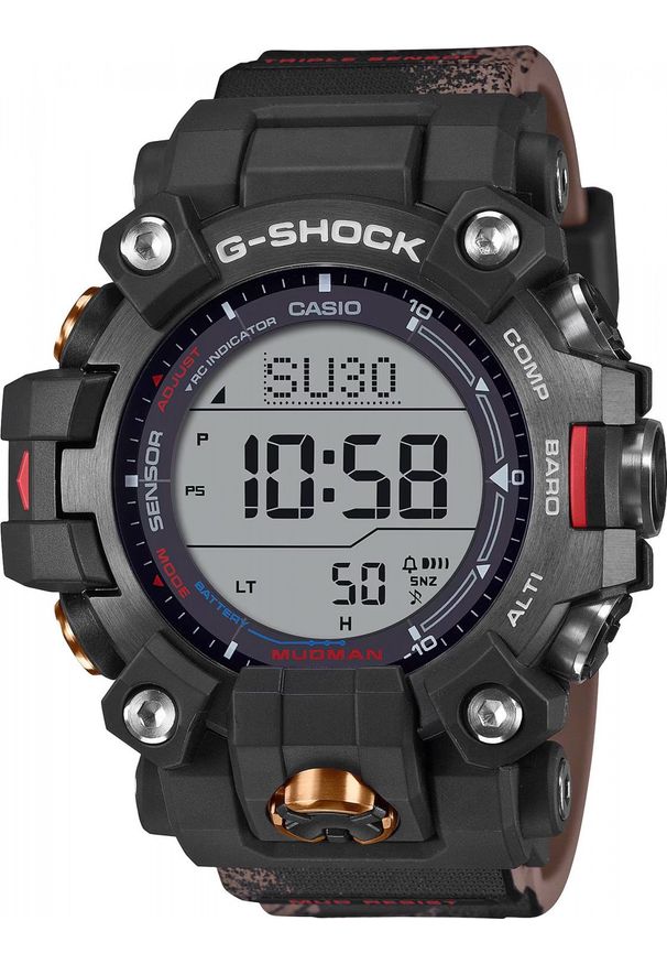 Zegarek sportowy G-SHOCK Casio G-Shock GW-9500TLC-1ER 200m czarny. Kolor: czarny. Styl: sportowy