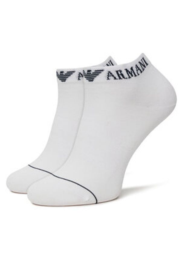 Emporio Armani Zestaw 3 par niskich skarpet męskich EM000550 AF12276 M0066 Biały. Kolor: biały. Materiał: materiał, bawełna
