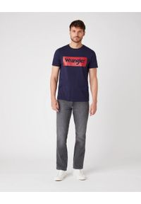 Wrangler - MĘSKI T-SHIRT WRANGLER SS LOGO TEE NAVY W742FK114 112131081 #3