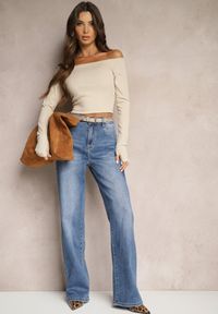 Renee - Beżowa Bluzka z Bawełny z Wycięciem na Kciuk Valwiwi. Okazja: na co dzień. Kolor: beżowy. Materiał: bawełna. Styl: casual #5