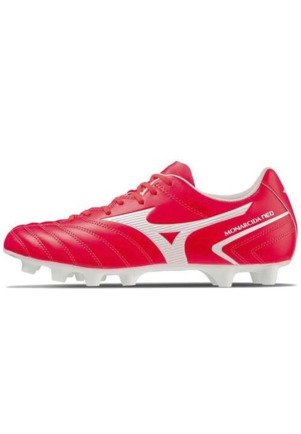 Buty piłkarskie męskie Mizuno Monarcida Neo Ii Select. Kolor: czerwony, biały, wielokolorowy. Materiał: materiał, syntetyk. Szerokość cholewki: normalna. Sport: piłka nożna