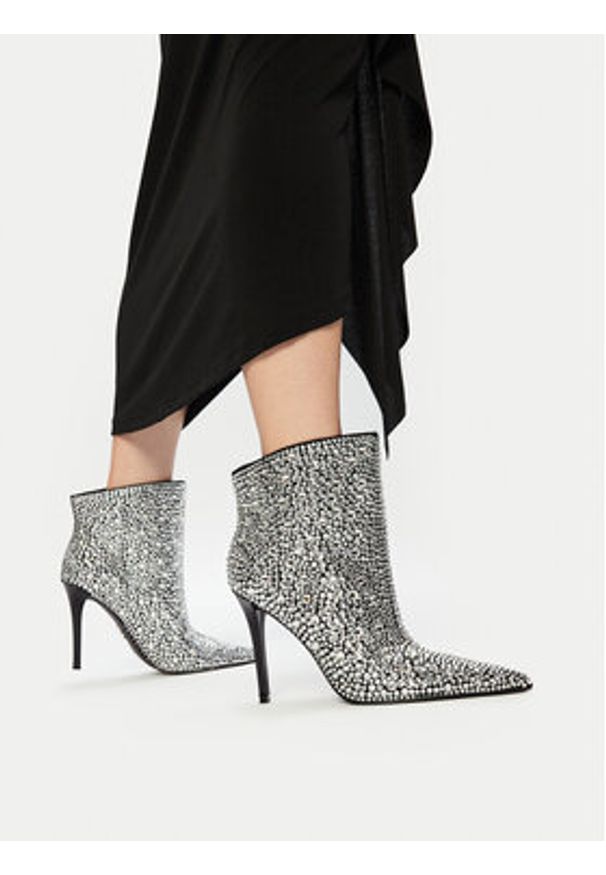 Steve Madden Botki Sentinel-R SM11003450 Srebrny. Kolor: srebrny. Materiał: materiał