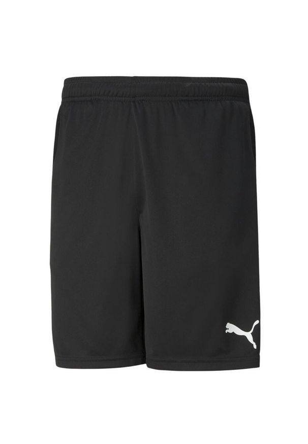 Spodenki męskie Puma teamRISE Training Shorts czarne. Kolor: niebieski, wielokolorowy, biały. Materiał: poliester