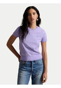 Polo Ralph Lauren T-Shirt 211971872505 Fioletowy jasny Regular Fit. Typ kołnierza: polo. Kolor: fioletowy. Materiał: bawełna #1