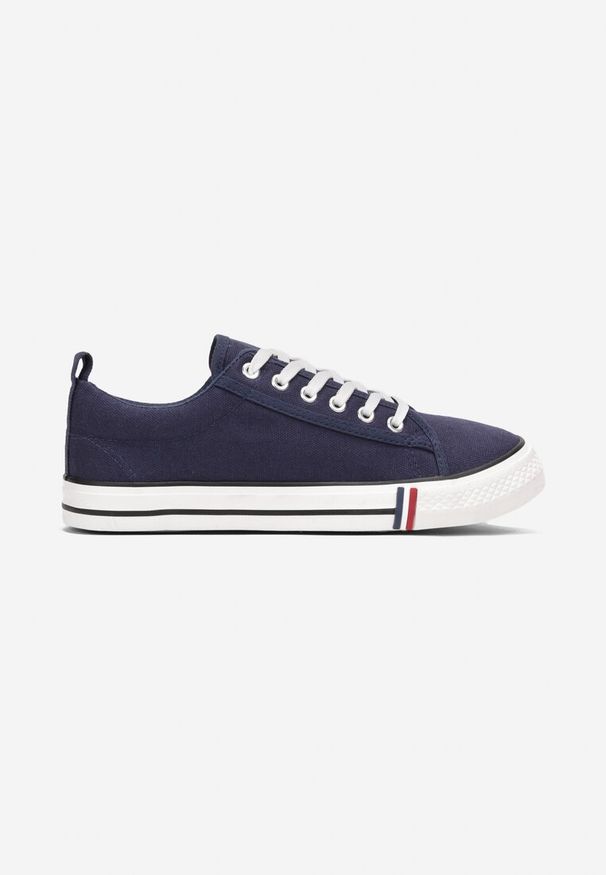 Born2be - Granatowe Trampki przed Kostkę Leylatia. Okazja: na co dzień. Wysokość cholewki: przed kostkę. Kolor: niebieski. Materiał: jeans. Obcas: na obcasie. Styl: casual. Wysokość obcasa: niski