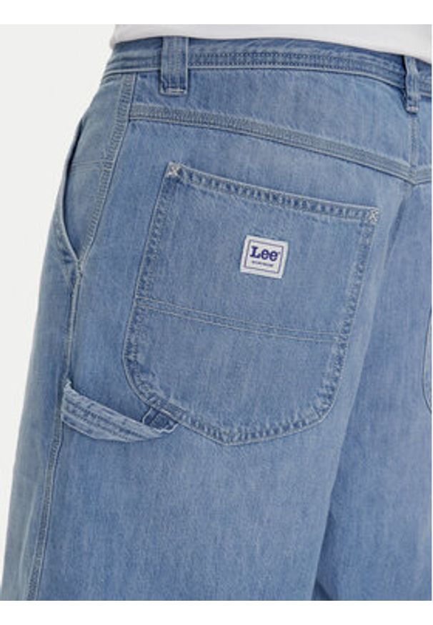 Lee Szorty jeansowe Carpenter 112364163 Niebieski Loose Fit. Kolor: niebieski. Materiał: bawełna