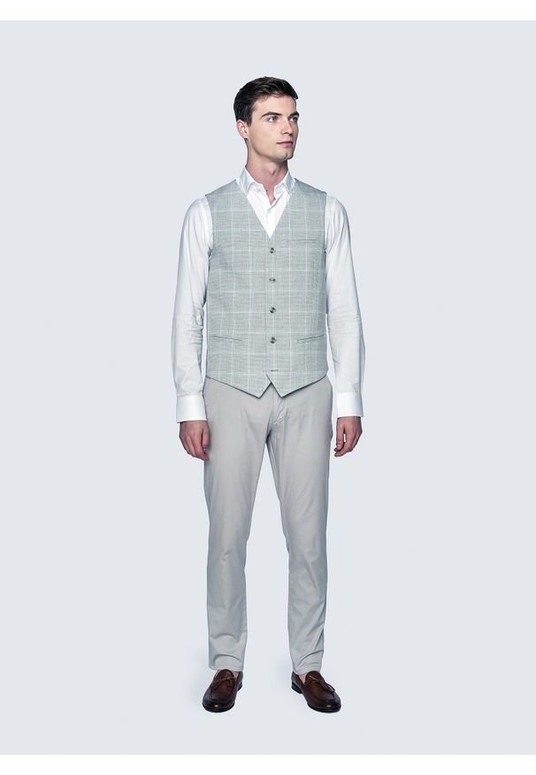 Pako Lorente - PAKO LORENTE – Męskie basicowe spodnie w kolorze szarym P23SB-WX-005-S-0. Kolor: szary. Materiał: bawełna, elastan. Długość: długie. Wzór: gładki