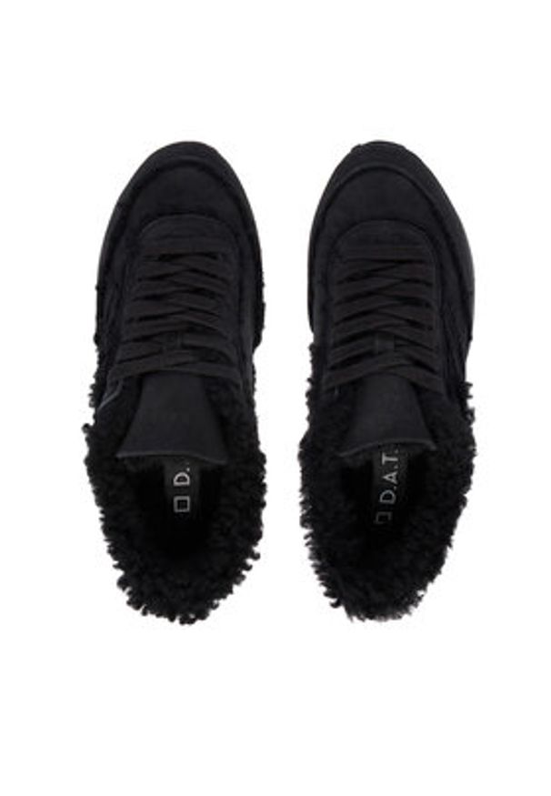 D.A.T.E. Sneakersy Athleta Shearling W431-AT-TD Czarny. Kolor: czarny. Materiał: skóra