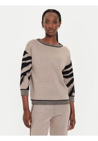 Liu Jo Sport Sweter TF4110 MS49I Czarny Regular Fit. Kolor: czarny. Materiał: wiskoza. Styl: sportowy