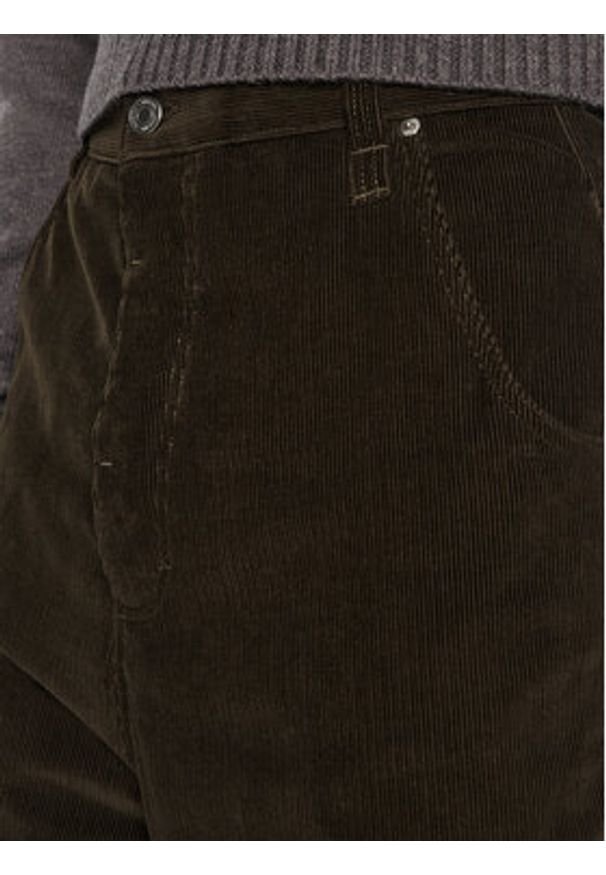 AMI PARIS - AMI Paris Spodnie materiałowe HTR102 CO0089 Brązowy Regular Fit. Kolor: brązowy. Materiał: sztruks