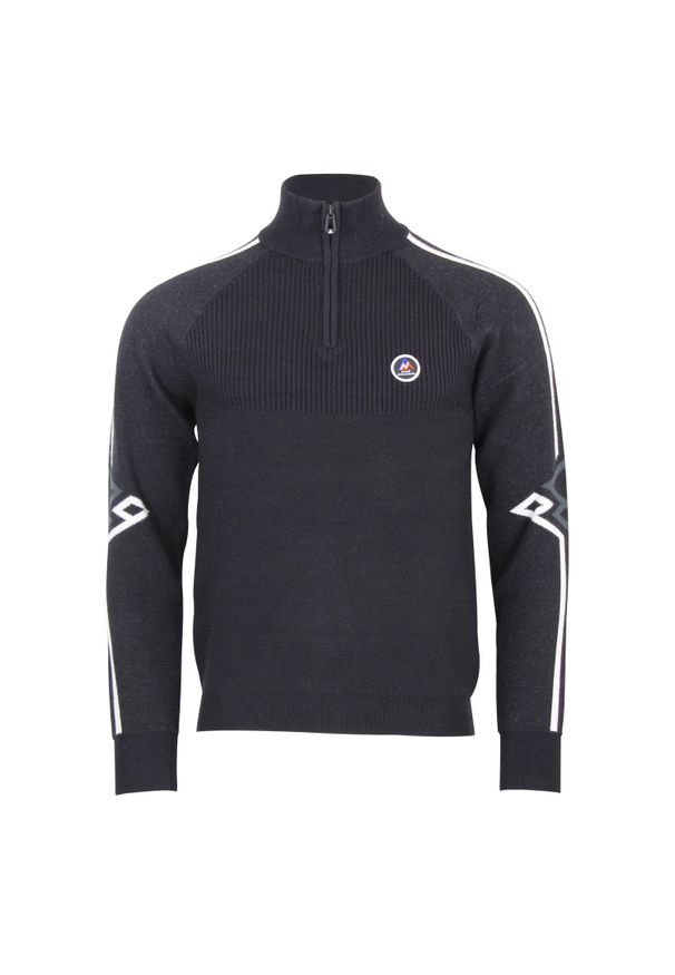 PEAK MOUNTAIN - Sweter z kołnierzem 1/2 zip Peak Mountain Ciao. Typ kołnierza: golf. Kolor: czarny. Styl: sportowy