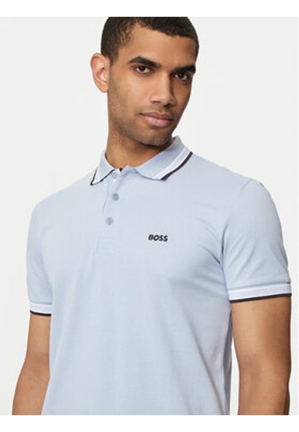 BOSS - Boss Polo Paddy 50469055 Niebieski Regular Fit. Typ kołnierza: polo. Kolor: niebieski. Materiał: bawełna