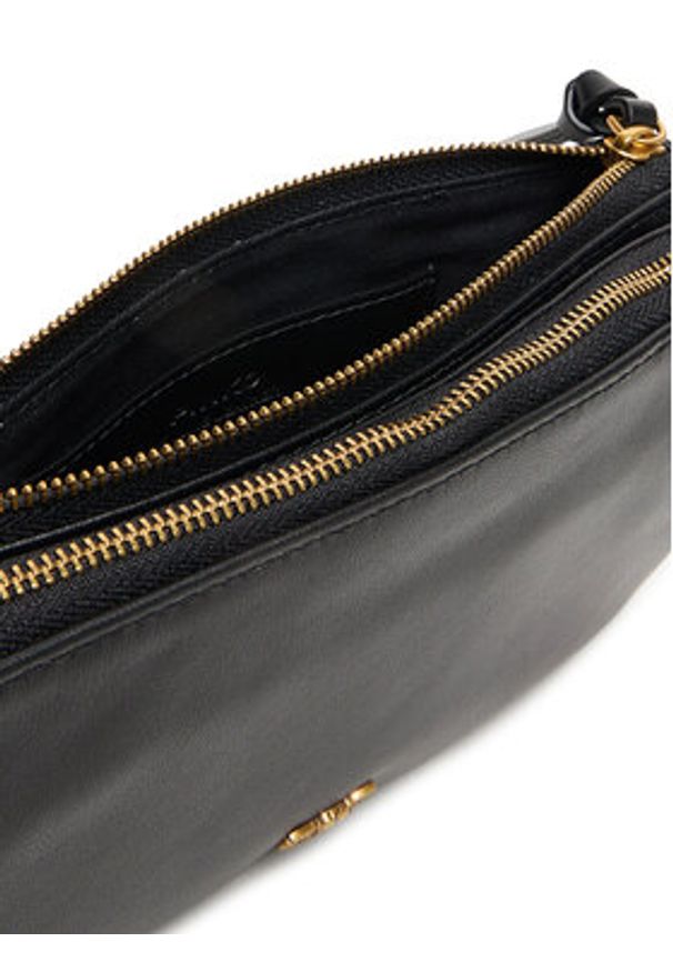 Pinko - PINKO Torebka Double Mini Al 25-26 PLTT 105359 A0QO Czarny. Kolor: czarny. Materiał: skórzane