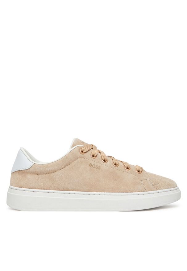 BOSS Sneakersy Kieran_Tenn_sdW 50541646 Beżowy. Kolor: beżowy. Materiał: skóra, zamsz