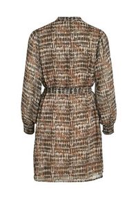 Vila Sukienka codzienna Falia 14087649 Beżowy Regular Fit. Okazja: na co dzień. Kolor: beżowy. Materiał: syntetyk. Typ sukienki: proste. Styl: casual
