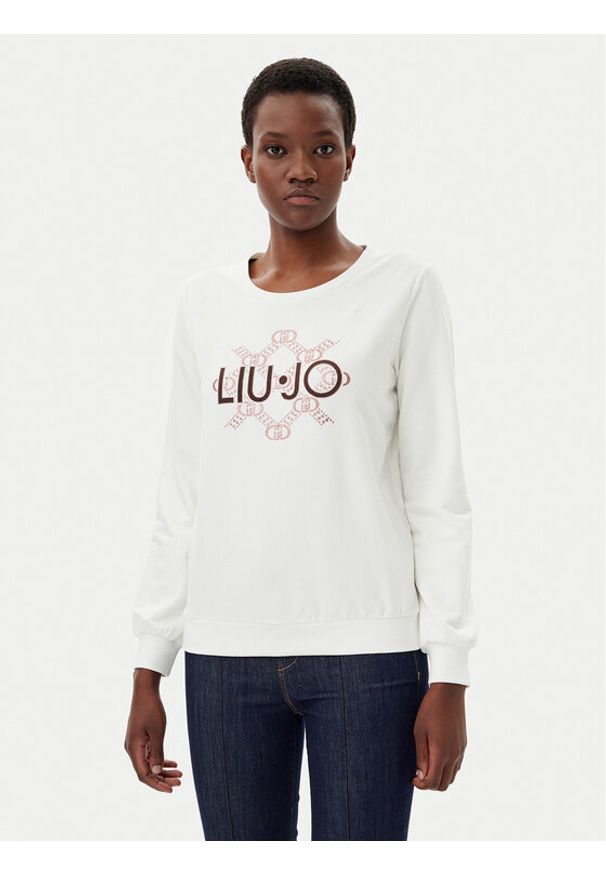 Liu Jo Sport Bluza TF4212 FS576 Biały Regular Fit. Kolor: biały. Materiał: wiskoza. Styl: sportowy