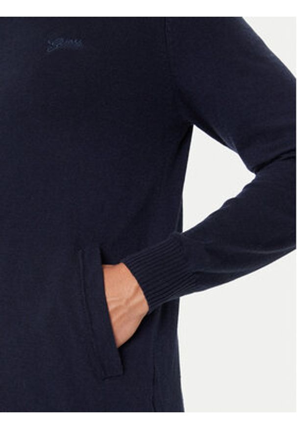 Guess Kardigan M5YR28 Z0122 Granatowy Slim Fit. Kolor: niebieski. Materiał: syntetyk