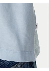 Guess Jeans T-Shirt W4YI73 K8HM0 Błękitny Regular Fit. Kolor: niebieski. Materiał: bawełna #4