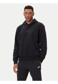 Adidas - adidas Bluza ALL SZN Fleece IX1253 Czarny Loose Fit. Kolor: czarny. Materiał: bawełna