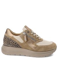 Brązowe Sneakersy Armodo Modne Obuwie Damskie Panterka. Kolor: brązowy. Materiał: jeans, materiał. Wzór: motyw zwierzęcy. Styl: elegancki #5