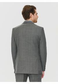 Pako Lorente - PAKO LORENTE – Ciemnoszara marynarka garniturowa w delikatną kratę. Okazja: na ślub cywilny, na wesele, na spotkanie biznesowe. Kolor: szary. Materiał: wełna, lycra, poliester. Styl: biznesowy #6